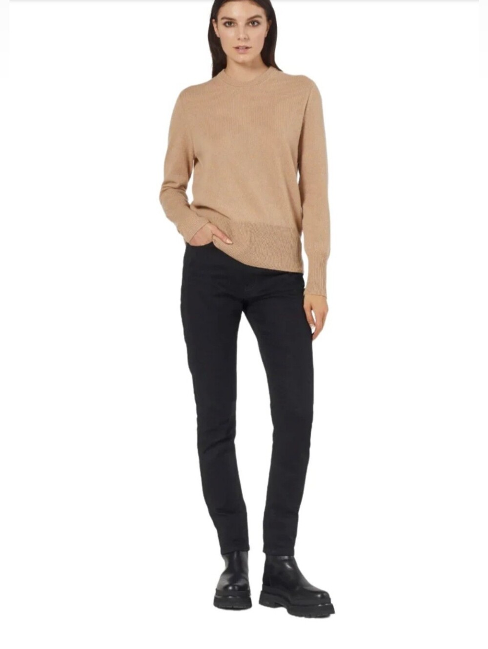 EQUIPMENT Femme Sanni 100% Cashmere Crewneck Camel Sweater Size Medium. NWOT.